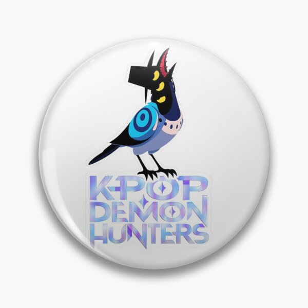 Item preview, Demon Crow Sentinel – K-Pop Hunters Badge designed and sold by Finestrokes.art.