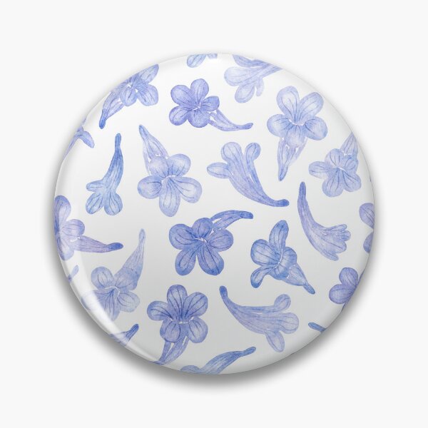 Item preview, Blue Jacaranda Flowers in Watercolor Pattern (White Background) designed and sold by andrebalest.art.