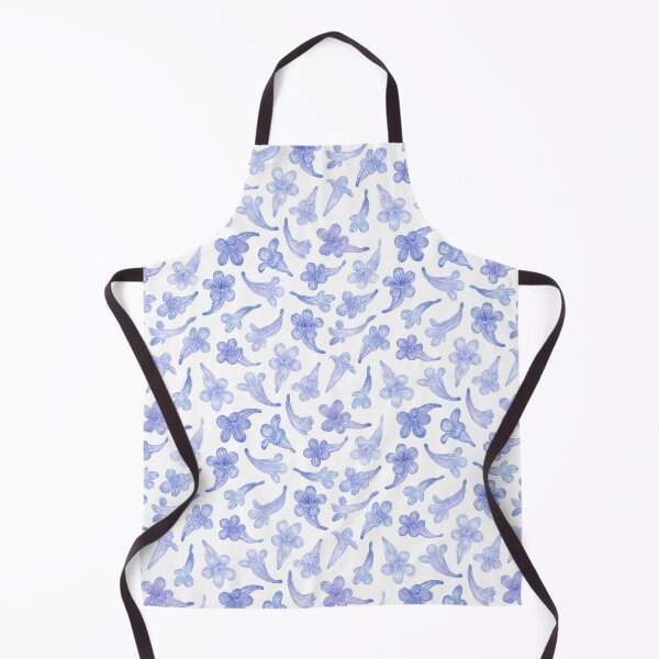 Item preview, Blue Jacaranda Flowers in Watercolor Pattern (White Background) designed and sold by andrebalest.art.