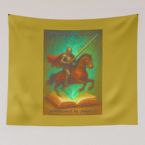 Item preview, "From legend to life, summoned by pages." designed and sold by Brickroad Dsigns.
