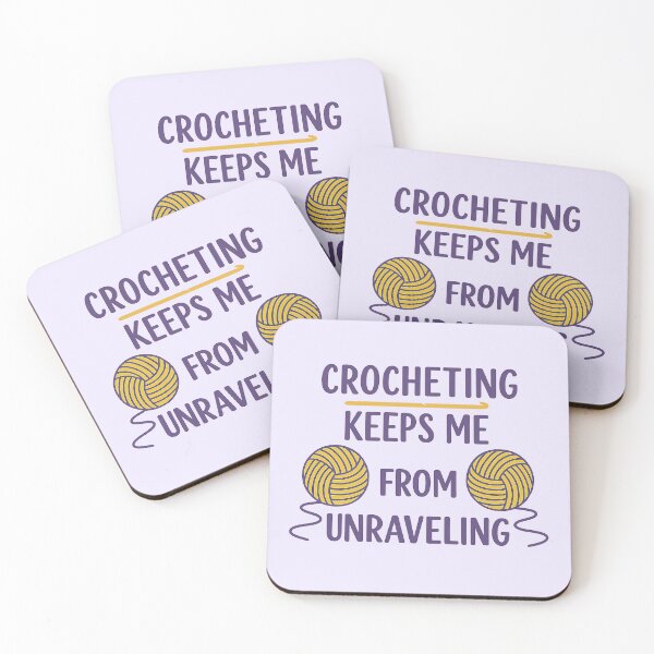 Item preview, Crocheting Keeps Me Centered designed and sold by Endorphin Ink.
