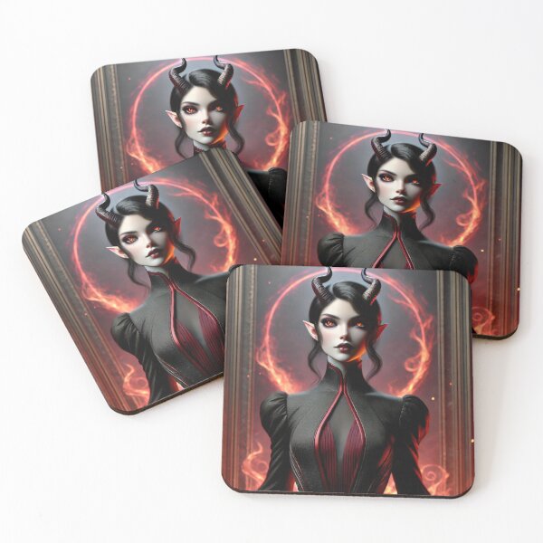 Item preview, Fiery Elegance: The Devilish Enchantress designed and sold by WheelieGdArt.