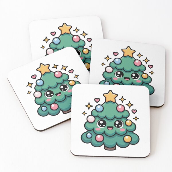 Item preview, Cartoon Christmas Tree, Kawaii Christmas Tree designed and sold by graphic-genie.