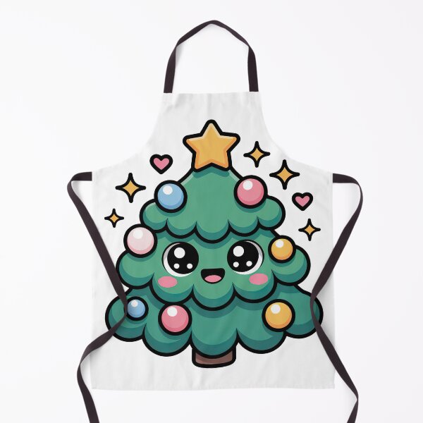 Item preview, Cartoon Christmas Tree, Kawaii Christmas Tree designed and sold by graphic-genie.