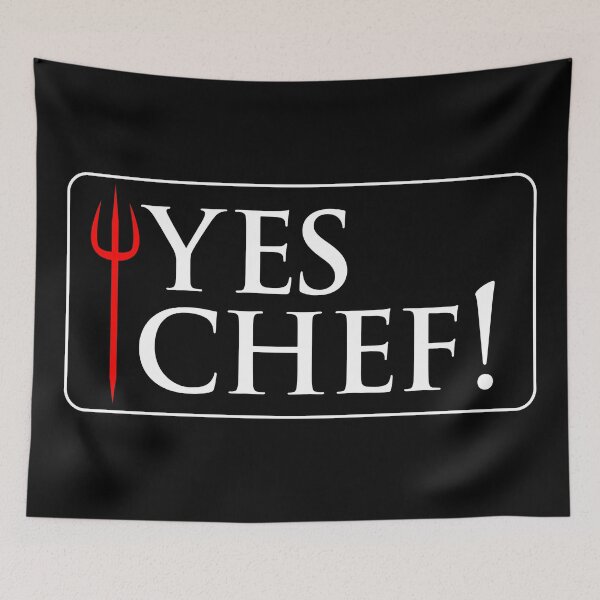 Item preview, Gordon Ramsay, Hell Kitchen, quote, Yes Chef designed and sold by 4gottenlore.