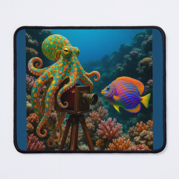 Item preview, Octopus Photographs a Colorful Fish designed and sold by Tridentulus.