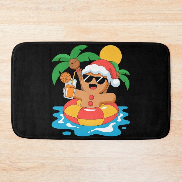 Item preview, Gingerbreadman Christmas in July Summer Pool Beach Vacation designed and sold by BakeryDozen.