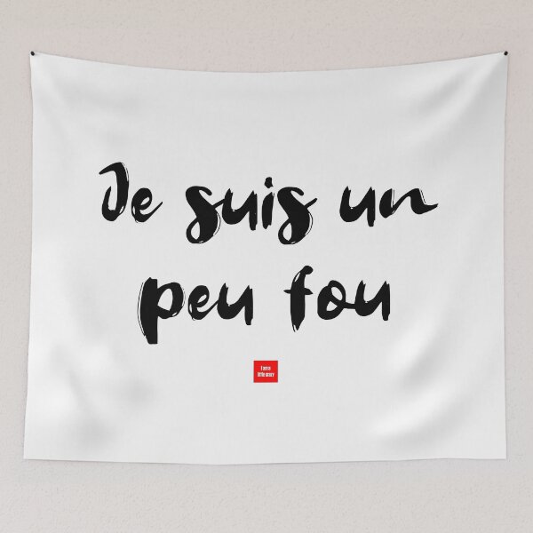 Item preview, Être un peu fou – I Am a Little Crazy (French Idiom Typography) designed and sold by FrancophileFun.