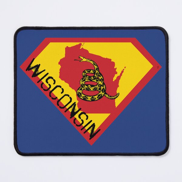 Item preview, WISCONSINITE SHIELD - Freedom Is The Superpower - Gadsden Snake Flag - Dont Tread On Me SUPERHERO WISCONSIN spellout design designed and sold by pelagio.