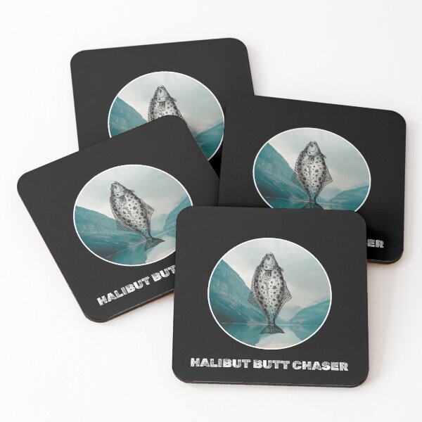 Item preview, Halibut Butt Chaser. Funny Halibut fishing design designed and sold by SofikoDesigns.