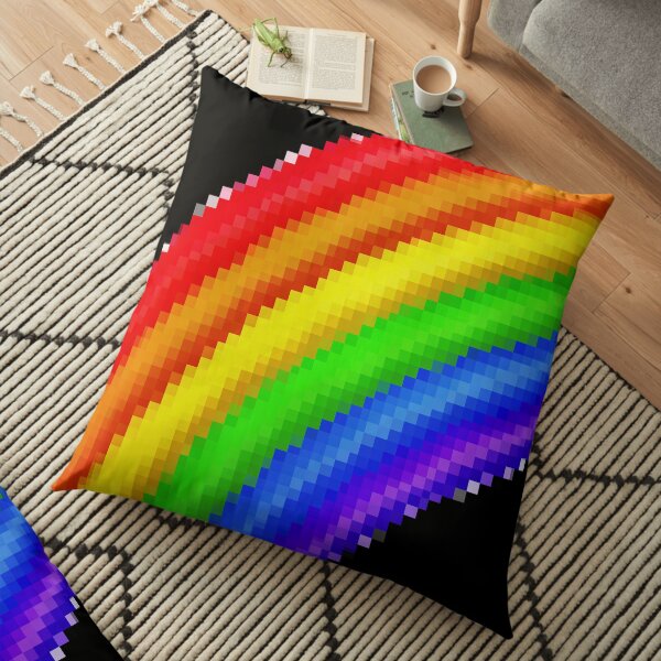 Pixiilated Pride by RootCat Floor Pillow
