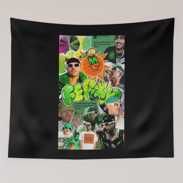 Item preview, Feid Urban Collage Aesthetic – Green Vibe Latin Street Art designed and sold by Aliyah Niko.
