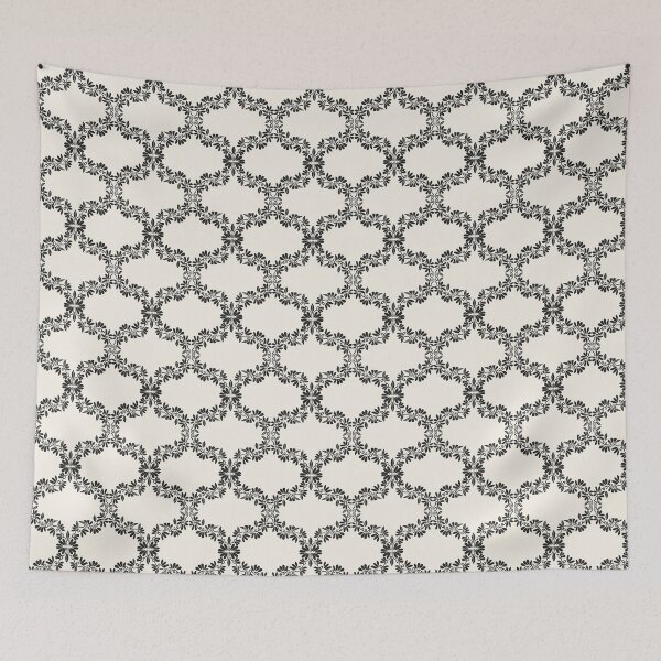 Item preview, Inked Flowers on the Vine - white on black designed and sold by FoxfireAndCo.