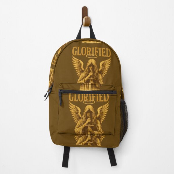 Item preview, GLORIFIED – Vintage Angel with Sword (Gold & Dark Divine Illustration) designed and sold by Tidal Arts.