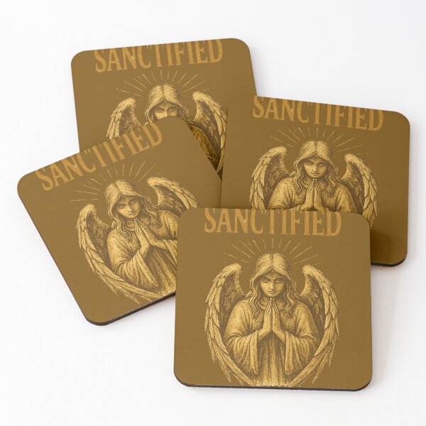 Item preview, SANCTIFIED – Praying Angel Vintage Illustration (Golden Sepia Divine Art) designed and sold by Tidal Arts.