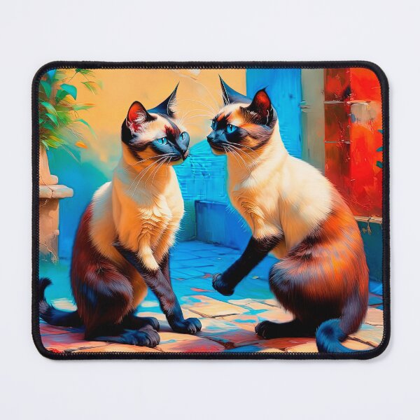 Item preview, Two Siamese Cats Playing In The Patio designed and sold by LanaGustavsson.