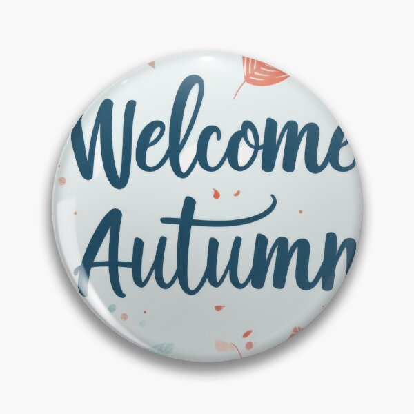Item preview, Fall greeting card with colorful leaves and text Welcome Autumn, AI generated designed and sold by dvoevnore.