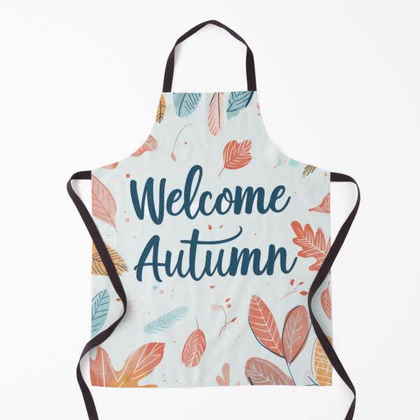 Item preview, Fall greeting card with colorful leaves and text Welcome Autumn, AI generated designed and sold by dvoevnore.