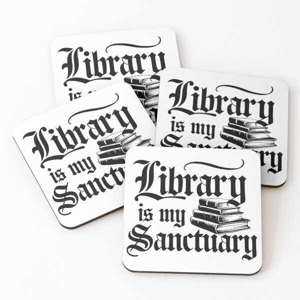 Item preview, "Library is my Sanctuary" Gothic Book Lover Design designed and sold by pixelpopplanet.