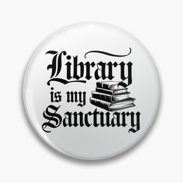 Item preview, "Library is my Sanctuary" Gothic Book Lover Design designed and sold by pixelpopplanet.