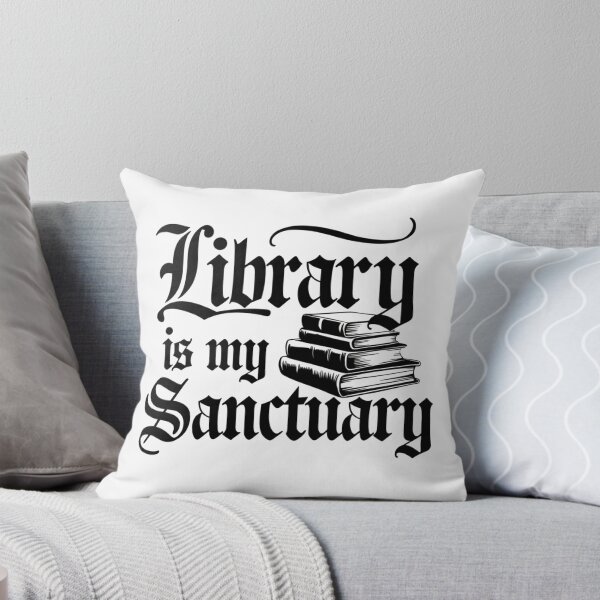 Item preview, "Library is my Sanctuary" Gothic Book Lover Design designed and sold by pixelpopplanet.