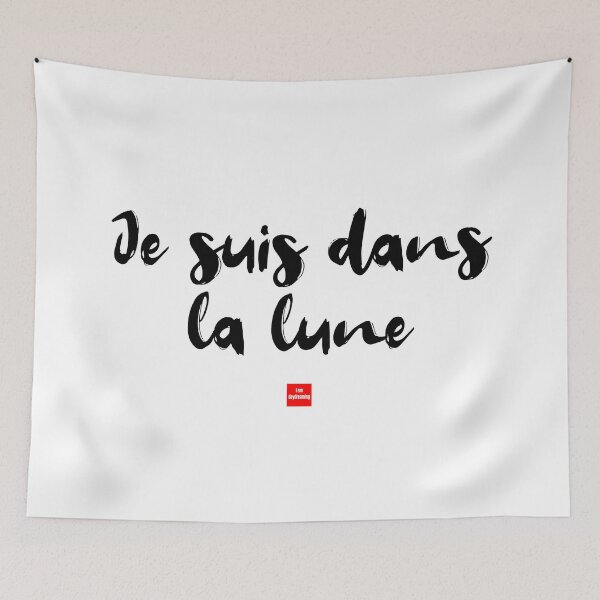 Item preview, Être dans la lune – I Am Daydreaming (French Idiom Typography) designed and sold by FrancophileFun.