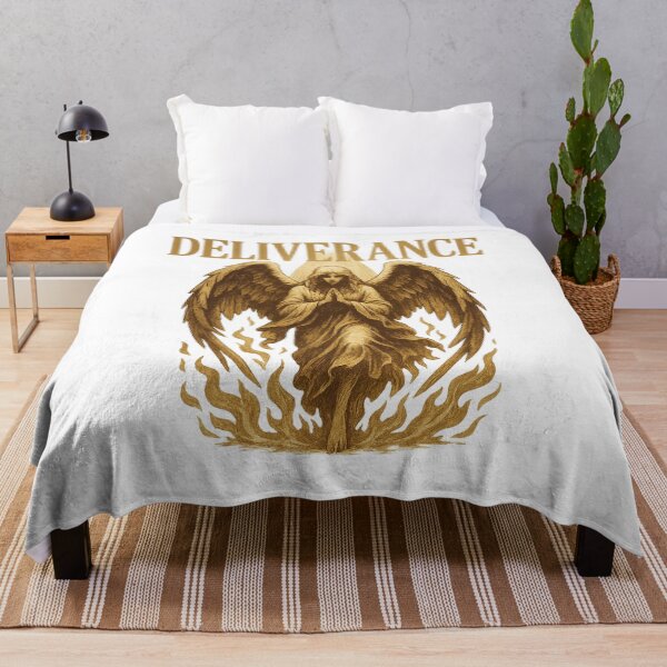 Item preview, DELIVERANCE – Vintage Angel Rising Through Fire (Sepia Divine Illustration) designed and sold by Tidal Arts.