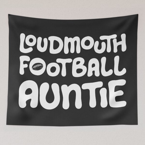 Item preview, Loudmouth Football Auntie for Aunts and Football Fans designed and sold by Jessica Deel Creative Co. Shop.