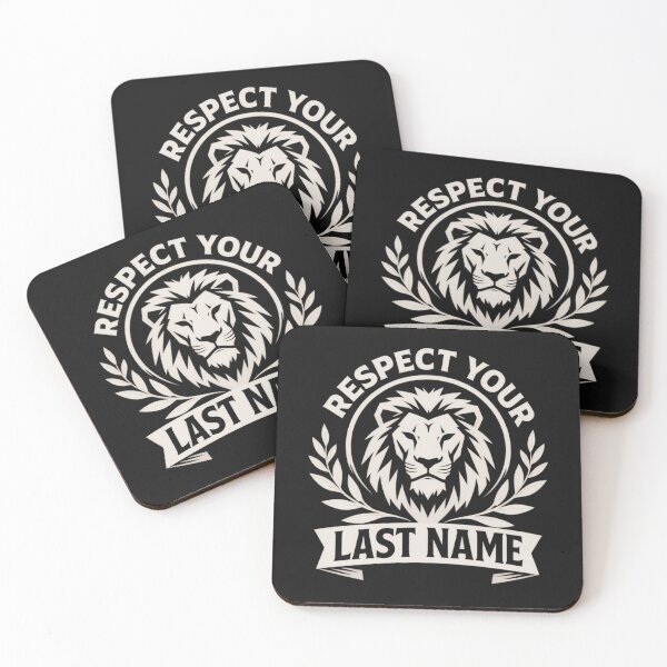 Item preview, Respect Your Last Name – Lion Crest Family Pride Typography Design designed and sold by TextAura™.