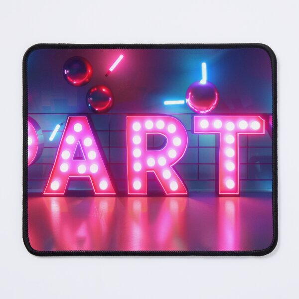 Item preview, Vibrant purple neon PARTY sign in retro 90s style glowing maximalist background AI Generated content designed and sold by dvoevnore.