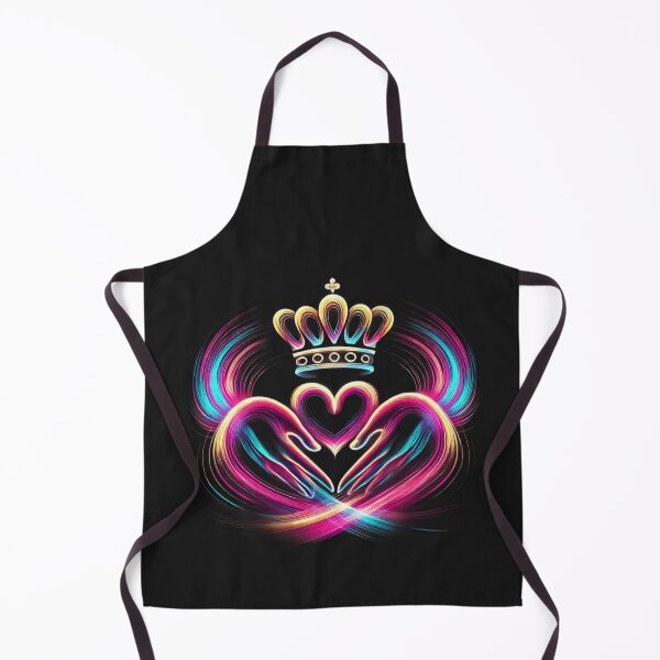 Item preview, Neon Claddagh Heart – Celtic Symbol of Love in Glowing Brushstroke Style designed and sold by CelticSoulShop.