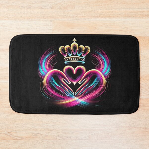 Item preview, Neon Claddagh Heart – Celtic Symbol of Love in Glowing Brushstroke Style designed and sold by CelticSoulShop.