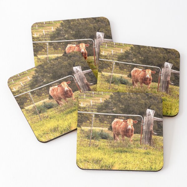 Item preview, Rustic Farm Gate with Vineyard Cow in Countryside designed and sold by Mary Prema Art.