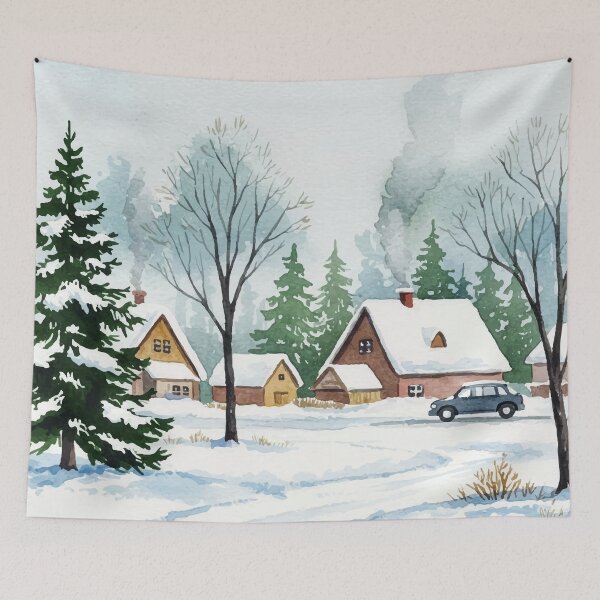 Item preview, Snowy winter landscape designed and sold by Design4uStudio.