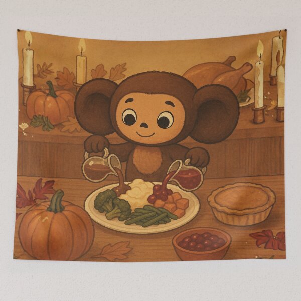 Item preview, Cheburashka's Thanksgiving Dinner designed and sold by Russian101.