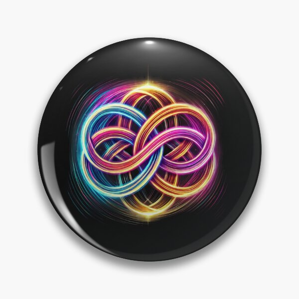 Item preview, Neon Celtic Endless Knot – Glowing Infinity Symbol in Brushstroke Light designed and sold by CelticSoulShop.