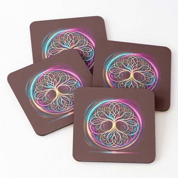 Item preview, Neon Celtic Tree of Life – Glowing Sacred Symbol in Brushstroke Light designed and sold by CelticSoulShop.