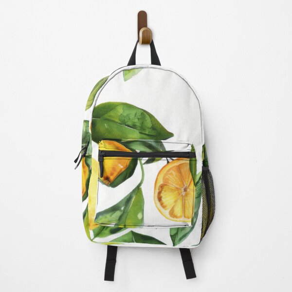 Item preview, Watercolor illustration of yellow lemons with green leaves on white background, AI generated designed and sold by dvoevnore.