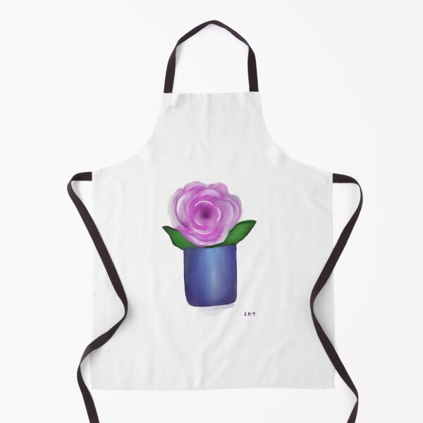 Item preview, Pink Rose in a Blue Vase or pencil caddy for a desk, floral print or painting on canvas designed and sold by Lis8973.