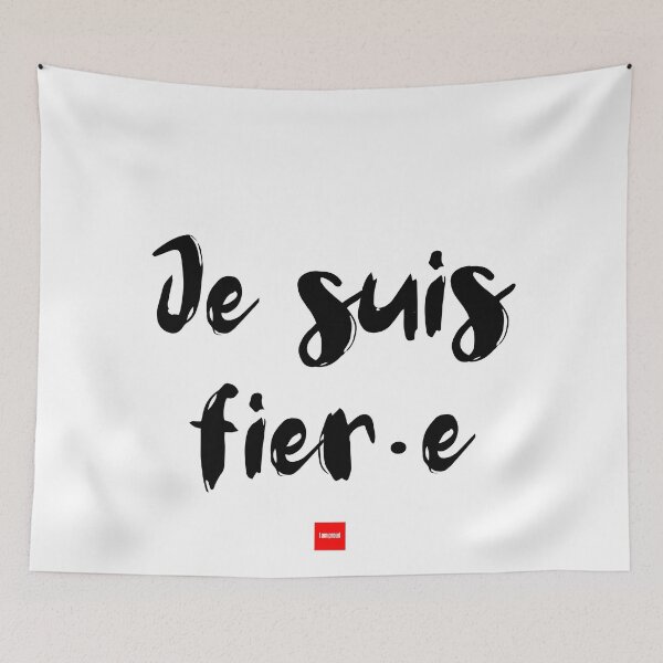 Item preview, Je suis fier·e – I Am Proud (French Idiom Typography) designed and sold by FrancophileFun.