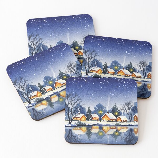 Item preview, Snowy winter landscape designed and sold by Design4uStudio.