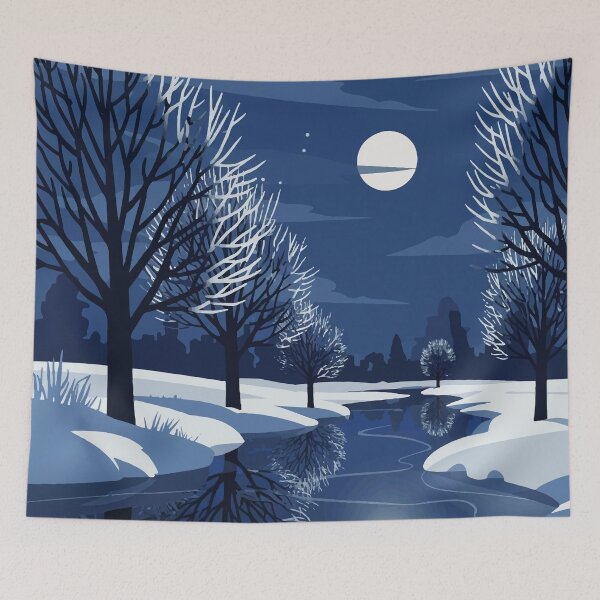 Item preview, Snowy winter landscape designed and sold by Design4uStudio.