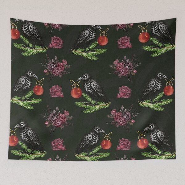 Item preview, In In the Bleak Midwinter, Doth Raven Steal - Gothic Christmas Art designed and sold by PunkLadyPond.