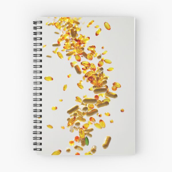 Item preview, Colorful pills and capsules falling in mid-air on white background, AI Generated designed and sold by dvoevnore.