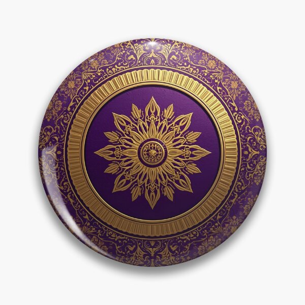 Item preview, Royal Crown Medallions Ankara Design – Purple, Gold & Black African Print designed and sold by Cultradesign.