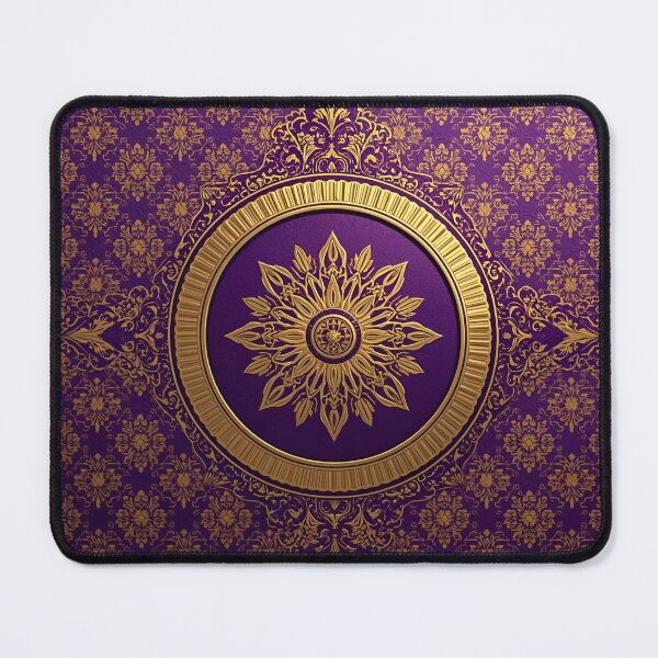Item preview, Royal Crown Medallions Ankara Design – Purple, Gold & Black African Print designed and sold by Cultradesign.