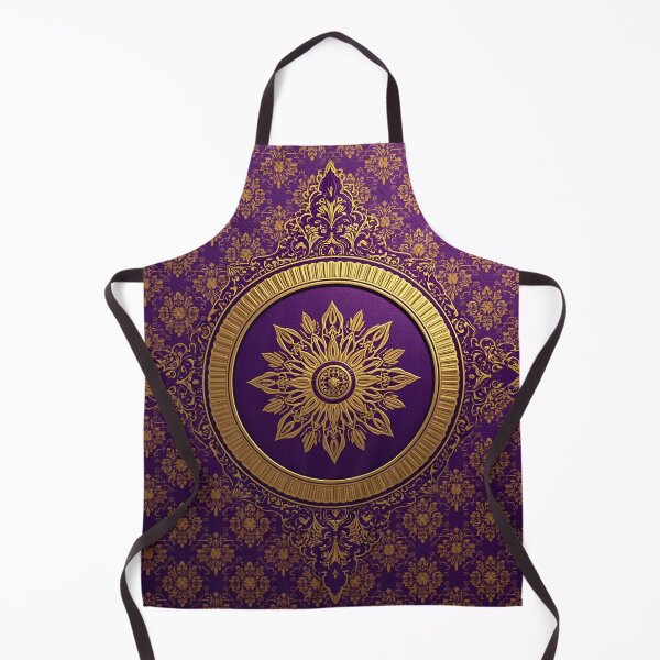 Item preview, Royal Crown Medallions Ankara Design – Purple, Gold & Black African Print designed and sold by Cultradesign.
