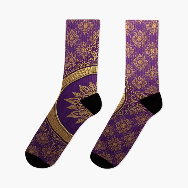 Item preview, Royal Crown Medallions Ankara Design – Purple, Gold & Black African Print designed and sold by Cultradesign.