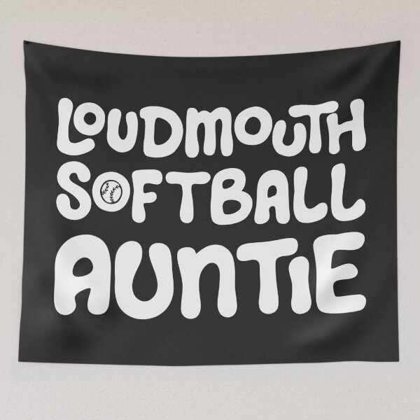 Item preview, Loudmouth Softball Auntie for Aunts and Softball Fans designed and sold by Jessica Deel Creative Co. Shop.