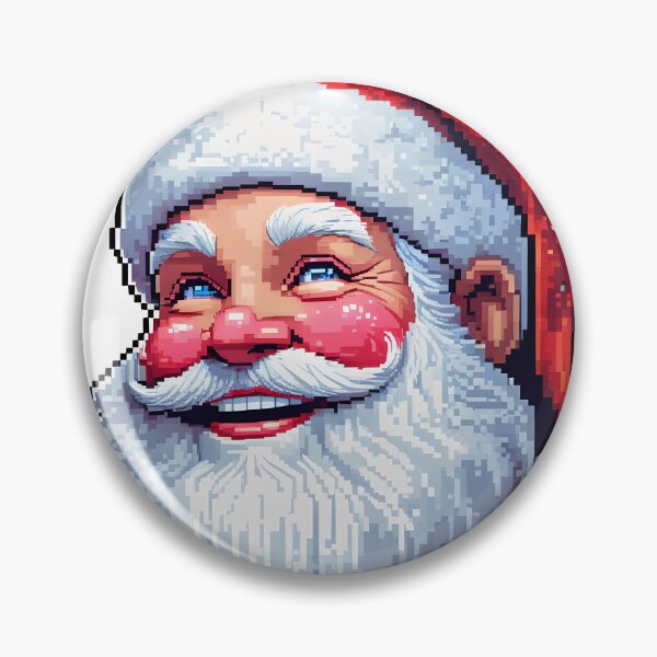 Item preview, Cute Pixel Santa Claus Face Sticker in Retro 16-Bit Style designed and sold by BankMano.